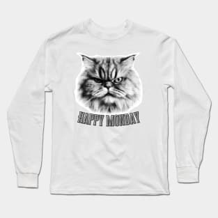 Happy Monday Cat Long Sleeve T-Shirt